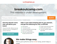 Tablet Screenshot of breakoutcamp.com